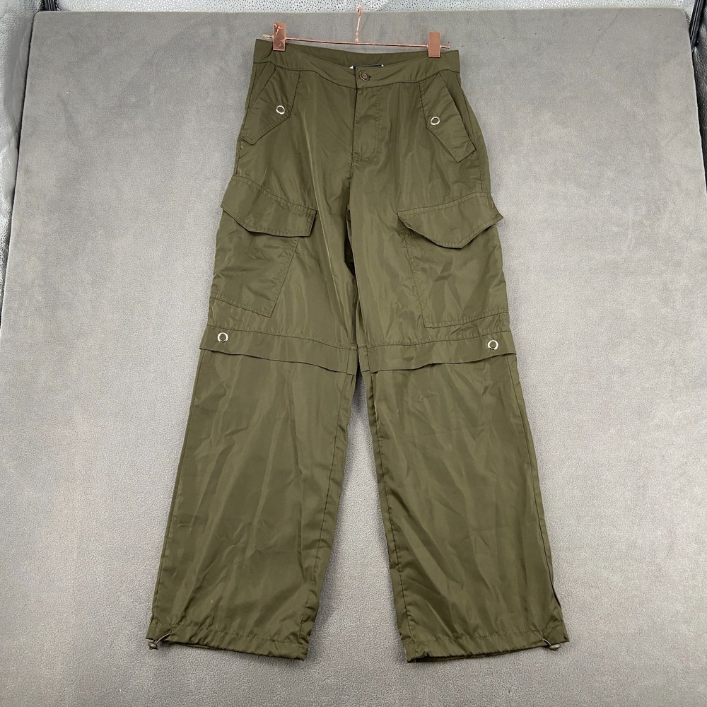 YMI All Day Cargo Pants Womens 03 Olive High Rise Casual Comfort Bungee Hem‎